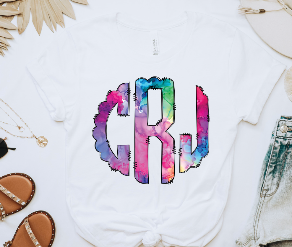 Watercolor Monogram Shirt