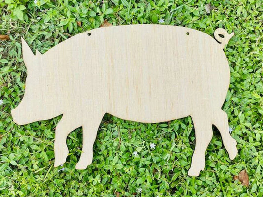 Pig Door Hanger Blank/ DIY blank for painting