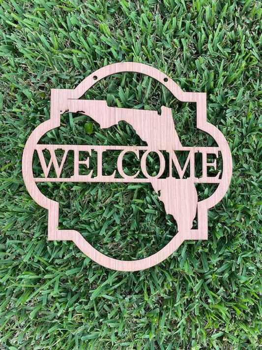 DIY / Florida Welcome / Front Door Hanger / Blank for Paint Parties / Laser Cut