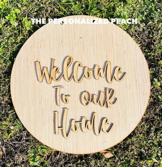 Welcome to Our Home/DIY/Blank for Paint Party/Door Hanger